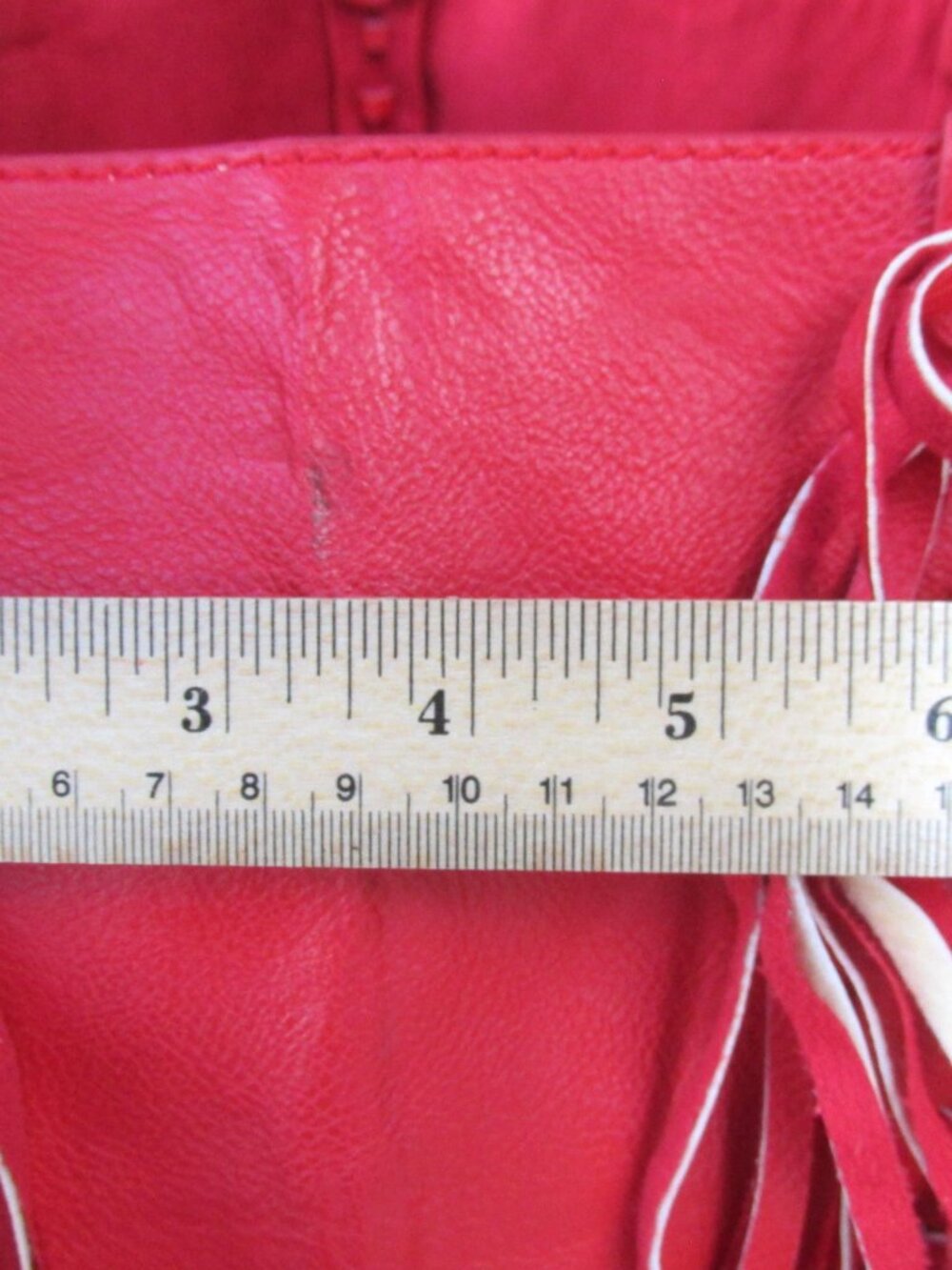 Taleen Red Fringed Handbag - Picture 11 of 14